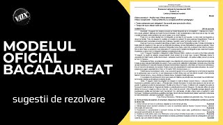 Modelul oficial Bacalaureat 2025 sugestii de rezolvare [upl. by Ahsinirt]