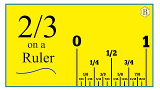 How to Find the Fraction 23 on a Ruler or Tape Measure [upl. by Maddis]