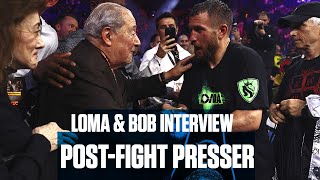 Bob Arum Praises Vasiliy Lomachenko In PostFight Presser [upl. by Adneram]