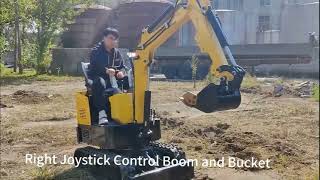 Track Crawler Hydraulic Excavator Agricultural 1 Ton Mini Excavator [upl. by Attenyw]