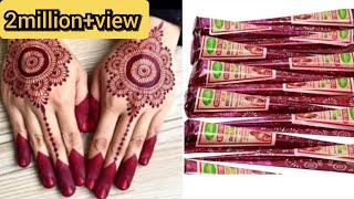 Instant Red Mehndi Cone Review🌸🌸 Best Instant red Mehndibridalmehndiredmehndiinstantmehndimehndi [upl. by Anyek399]