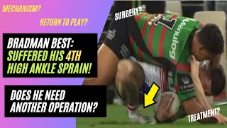 Bradman Best Newcastle Knights High Ankle Sprain Syndesmosis Injury [upl. by Georgianna]