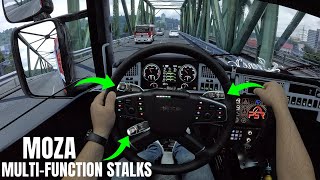 First Journey using the MOZA MultiFunction Stalks in ETS2  Fanatec [upl. by Jakob369]