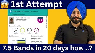 PTE exam review 73 Scores in 20 days how to get 75 bands best tips  Gurwinder Sir [upl. by Seaddon]