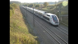 Treinen op de LGV Nord in Frankrijk Trains at the LGV nord [upl. by Notffilc]