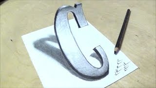 ONLY ONE PENCIL  How to Draw Letter C in Western Style  3D Trick Art [upl. by Octave]