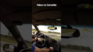 Eagle Talon vs Corvette drag race launch dsm 4g63 dragrace 5speed manual [upl. by Qerat615]