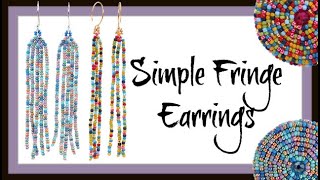 Simple Fringe Earrings Jewelry Making [upl. by Hploda146]