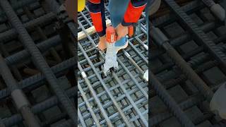 The process of fastening reinforcement before pouring concrete [upl. by Araihc]