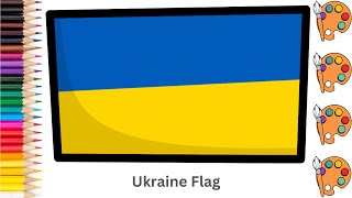 Ukraine Flag  Sketch Art and Paint  Step by step tutorial  Pencil to Palette [upl. by Meraree288]