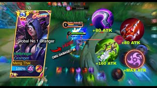 TOP GLOBAL GRANGER BEST BUILD FULL DAMAGES SOLO RANK amp INSANE LIFESTEAL   NEW BUILD amp ROTATION [upl. by Ennazor]