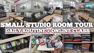 Small Studio Room Tour amp Organizing Ideas  Daily Routine  Online Class Setup  Lorelin Sia [upl. by Lam]