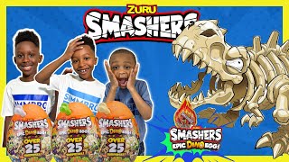 Zuru Smashers Epic Dino Egg Toy Unboxing and Pretend Play  Triceratops [upl. by Adnimra248]