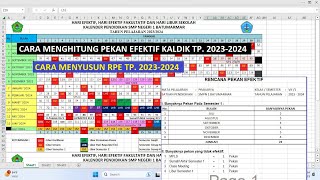 Cara Menghitung Pekan Efektif Kalender Pendidikan Tahun Pelajaran 20232024 [upl. by Grishilda41]