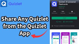 How to Share Any Quizlet from the Quizlet App Send Quizlet Study Sets to Others on Android 2024 [upl. by Newbill]