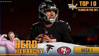 Herd Hierarchy 49ers start lower Falcons make cut Chiefs round out Colins Top 10  THE HERD [upl. by Nesta]