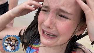 ALIYAH GETS DUMPED BY A WAVE ON OUR BEACH HOLIDAY  Part 1 [upl. by Shanley]