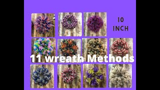 11 Different Methods wreath bases with 10 inch meshHard Working Mom Wreath Basics [upl. by Assili62]