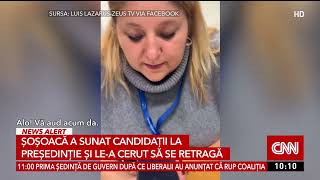 Șoșoacă ia sunat pe candidații la prezidențiale să le ceară să se retragă Iau răspuns Geoană și [upl. by Shig993]