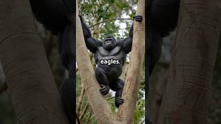 How gorillas use clever hiding places to avoid eagles [upl. by Ynna]