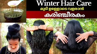 Winter Hair Care❤How to use karinjeerakam for hair growth❤Blackcumin seed oil amp Hair growth water [upl. by Ail263]