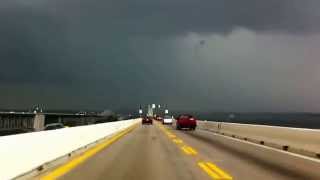 Crossing the Chesapeake Bay Bridge under a Tornado Warning [upl. by Attenyt237]