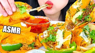 ASMR CHEESY BIRRIA TACOS CARNE ASADA TACOS amp CRUNCHY GORDITA MUKBANG  Eating Show  ASMR Phan [upl. by Nitniuq]