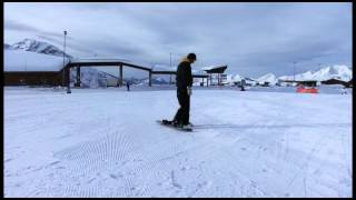 Cours de snowboard débutantChanger de direction sur le plat 3 [upl. by How]