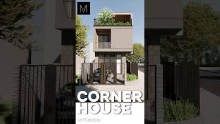 House design Ideas Minimalist Modern House Corner house 6x18m 3 storeys Mytharchi Shorts [upl. by Nam]