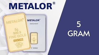 Metalor 5 Gram Gold Bar [upl. by Norvun308]