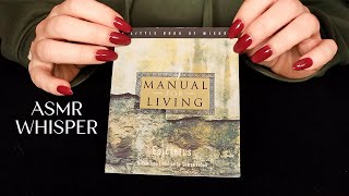 ASMR Whisper Reading 🌟 Epictetus Book Discovery 🌟 Pages Paper Quotes amp Clothing Sounds [upl. by Rodrich229]