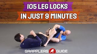 105 Leg Lock Techniques In Just 9 Minutes  Jason Scully BJJ Grappling MMA [upl. by Arrej]