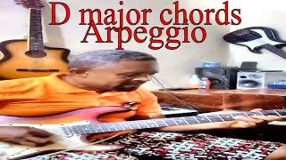 D Major diatonic Chords arpeggio highlifeguitar shorts viral dmajor [upl. by Alena]