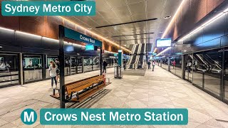 Transport for Sydney Vlog 864 Crows Nest Metro Station  Sydney Metro City [upl. by Atekin]