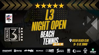 L3 NIGHT OPEN DE BEACH TENNIS QUARTO DIA CATEGORIA MISTA quotBquot SEMIFINAIS [upl. by Asiralc]