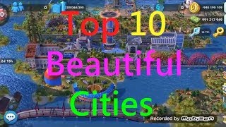 Top 10 Beautiful Cities Simcity Buildit [upl. by Lesoj]