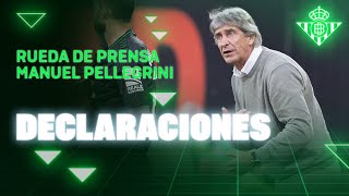 Rueda de prensa de Manuel Pellegrini tras el RayoRealBetis 🗣🎙  Real BETIS Balompié [upl. by Heyer]