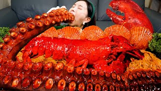 역대급 🐙 대왕 문어다리 해물찜 직접 만든 해산물 볶음 짬뽕 먹방 🔥 Giant Octopus Seafood Jjamppong Recipe Mukbang ASMR Ssoyoung [upl. by Aney]