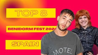 Benidorm Fest 2024 My TOP 8 FINAL Spain [upl. by Meeharbi]