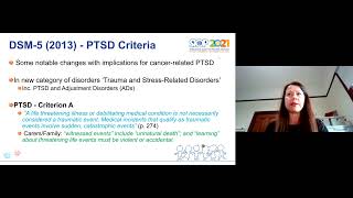 SIOP 2021  Overview of cancerrelated PTSD [upl. by Enala]