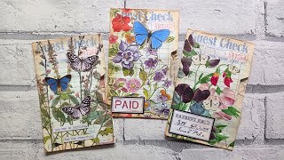 Easy Altered Guest Checks  Junk Journal Pockets [upl. by Aiciram697]