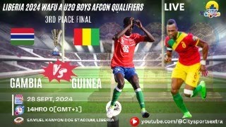 Gambie vs Guinée  Championnat garçons U20 WAFU A Éliminatoires CAN  Finale pour la 3e place [upl. by Halimaj]