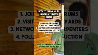 How to Find Quality Lumber at Lower Prices 🔔 Subscribe for More [upl. by Pascia]