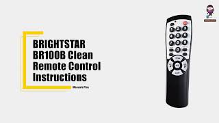 BRIGHTSTAR BR100B Clean Remote Control Instructions How to Program and Reprogram Your Remote [upl. by Wilmer]