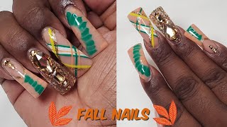 MelodySusieOfficial PM170F Efile  Fall Themed Duck Nails [upl. by Caruso909]