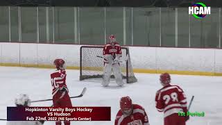 Hopkinton Hillers Varsity Boys Hockey VS Hudson 2222022 [upl. by Karisa]