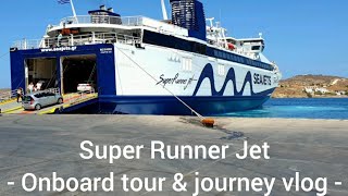 Seajets  Paros to Piraeus  SUPER RUNNER JET  Tour [upl. by Smada]