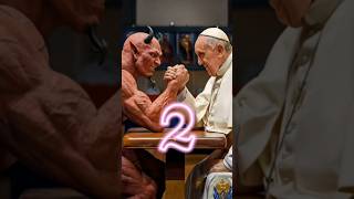 SATANA vs POPE  Arm Wrestling Match 2 [upl. by Dronski]