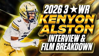 2026 3⭐️WR Kenyon Alston Interview amp Film Breakdown [upl. by Hsan]