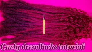 LEARN HOW TO MAKE DREADLOCKS WITH CURLY ENDS Begginer friendly dreadlocks [upl. by Ativahs]